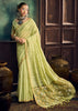 Pastel Green Woven Munga Cotton Silk Saree