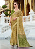 Olive Green Woven Tissue Silk Saree