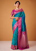 Diva Blue Woven Banarasi Silk Saree
