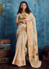 Antique White Woven Paithani Tissue Silk Saree