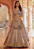 Mauve Banarasi Silk Embroidered Lehenga