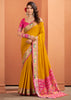 Mustard Yellow Woven Banarasi Patola Silk Saree