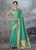 Meadow Green Woven Cotton Saree