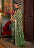 Piquant Green Woven Banarasi Soft Silk Saree