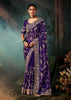 Imperial Purple Designer Embroidered Saree