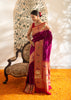 Dance of Peacocks: Katan Silk Paithani Saree with Festive Border in the Shades of Purple