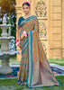 Teal Blue Woven Banarasi Silk Saree