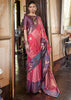 Radiant Rose & Plum Dual Tone Bronze Zari Woven Banarasi Silk Saree