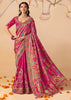 Princess Pink Designer Embroidered Saree