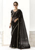 Desire Black Designer Organza Tissue Silk Saree
