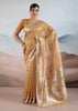 Marigold Yellow Woven Banarasi Tissue Silk Saree