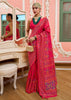 Ruby Pink Woven Kashmiri Jamewar Saree