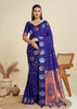 Royal Violet Woven Bronze Zari Paithani Silk Saree