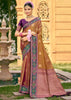 Bronze Brown Woven Banarasi Silk Saree