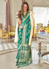 Spring Green Woven Georgette Silk Saree