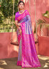 Paisley Purple Woven Kanjivaram Silk Saree
