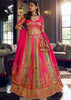 Beige And Pink Heavy Banarasi Designer Lehenga
