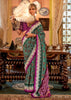 Hunter Green Printed Patola Silk Saree