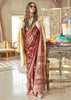 Faded Rose Woven Georgette Silk Saree