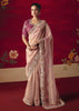 Rose Pink Designer Embroidered Saree