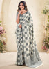 Off White Woven Linen Silk Saree