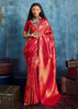 Aurora Red Banarasi Silk Saree