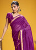 Dahlia Purple Woven Cotton Silk Saree