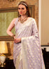 Pastel Purple Woven Banarasi Sain Silk Saree