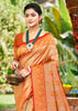 Red Dual Tone Woven Banarasi Silk Saree