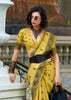 Aurora Yellow Woven Tissue Linen Silk Saree