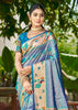 Sky Blue Woven Paithani Silk Saree