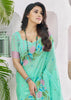 Sea Green Woven Linen Silk Saree