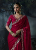 Tango Red Embroidered Designer Saree