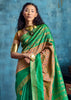 Spring Green Woven Banarasi Silk Saree