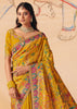 Honey Yellow Designer Embroidered Saree