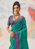 Marine Green Woven Kanjivaram Silk Saree