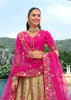 Rani Pink & Gold Embroidered Lehenga