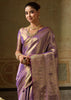 Royal Lilac Woven Kanjivaram Silk Saree