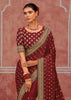 Bridal Maroon Embroidered Designer Saree