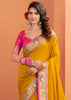 Mustard Yellow Woven Banarasi Patola Silk Saree