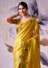 Spectra Yellow Woven Tissue Silk Saree