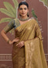 Mustard Gold Woven Tussar Silk Saree
