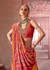 Red And Yellow Printed Patola Silk Saree