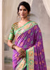 Royal Purple Woven Patola Silk Saree