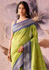 Glow Green Woven Tissue Silk Saree