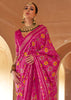 Magenta Pink Printed Patola Silk Saree