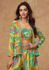Emerald Hues Indo-Western Fusion