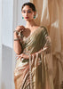 Olive Brown Designer Silk Saree