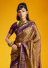 Coffee Brown Woven Banarasi Silk Saree