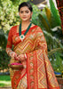 Festive Red Dual Tone Woven Banarasi Silk Saree